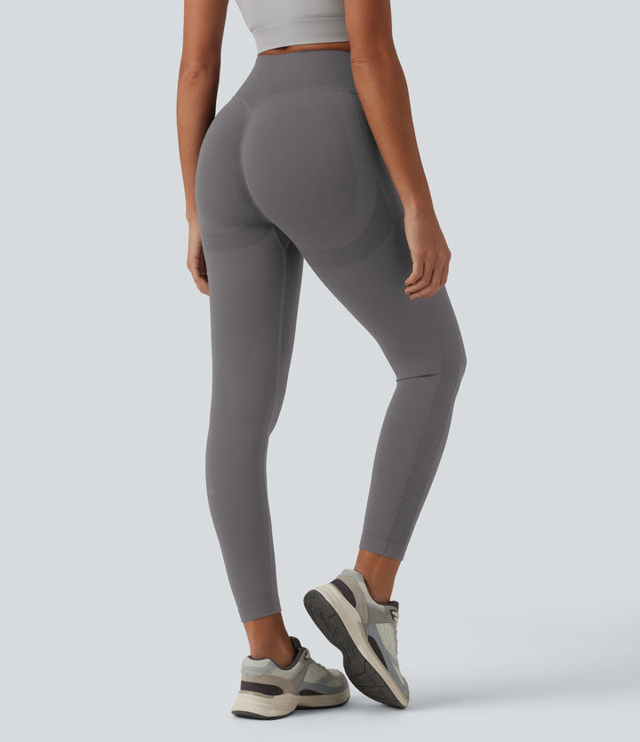 OneForm Seamless Flow High Waisted Booty Scrunch Yoga Leggings — Eiffel Tower — view 1
