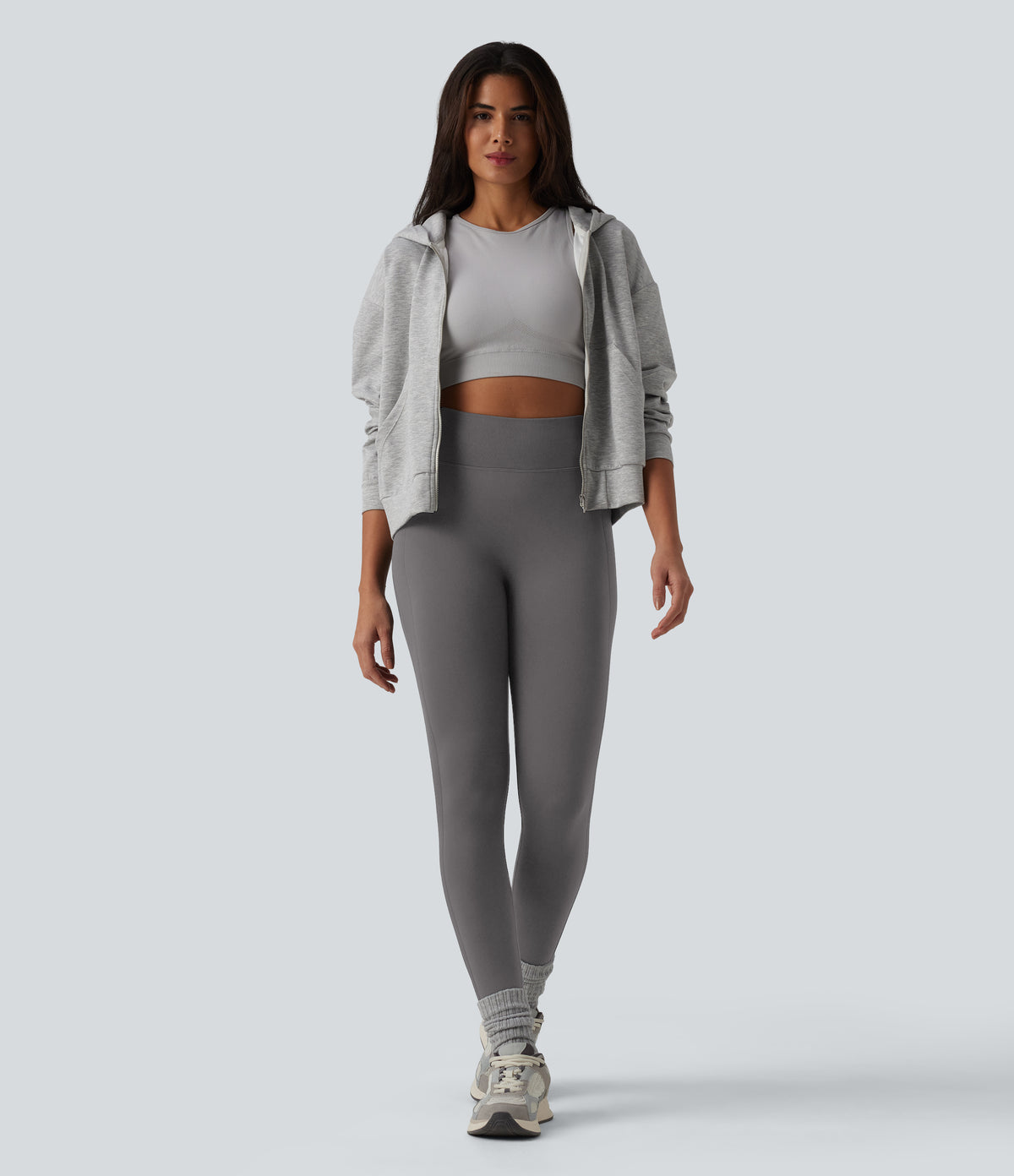 OneForm Seamless Flow High Waisted Booty Scrunch Yoga Leggings — Eiffel Tower — view 6