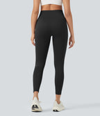 OneForm Seamless Flow High Waisted 7/8 Yoga Leggings — Black — view 2