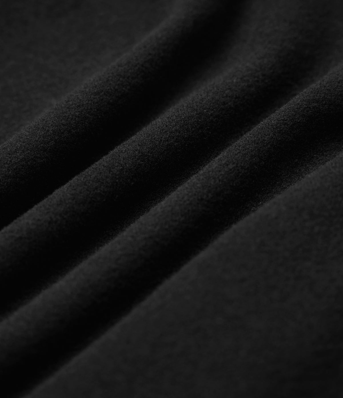 Mock-neck Long Sleeve Ruched Asymmetric Hem Thermal Casual Top — Black — view 6