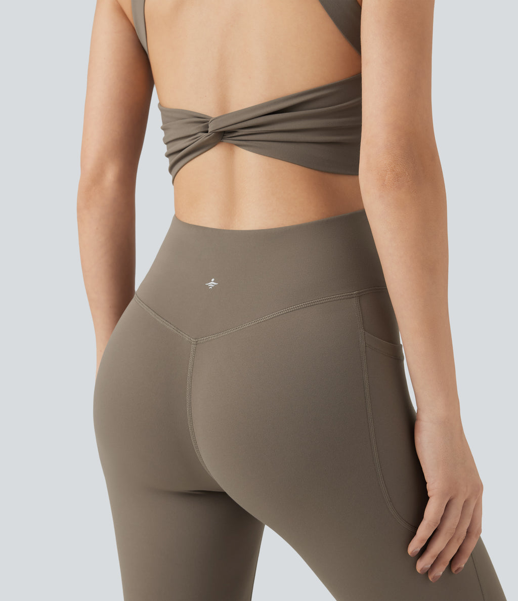 Tummy Control Training Jumpsuit with Pockets-Edition — Dawn Brown — view 7