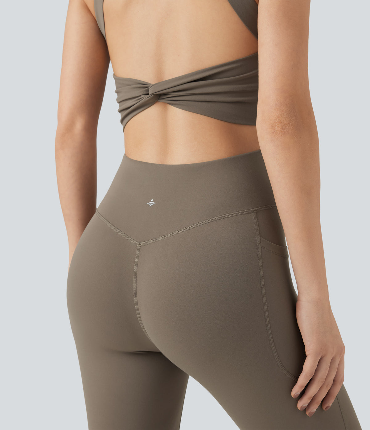 Tummy Control Training Jumpsuit with Pockets-Edition — Dawn Brown — view 7