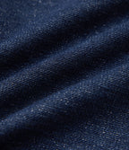 High Waisted Straight Leg Sparkle Casual Jeans with Pockets — Estate Blue Denim — view 7
