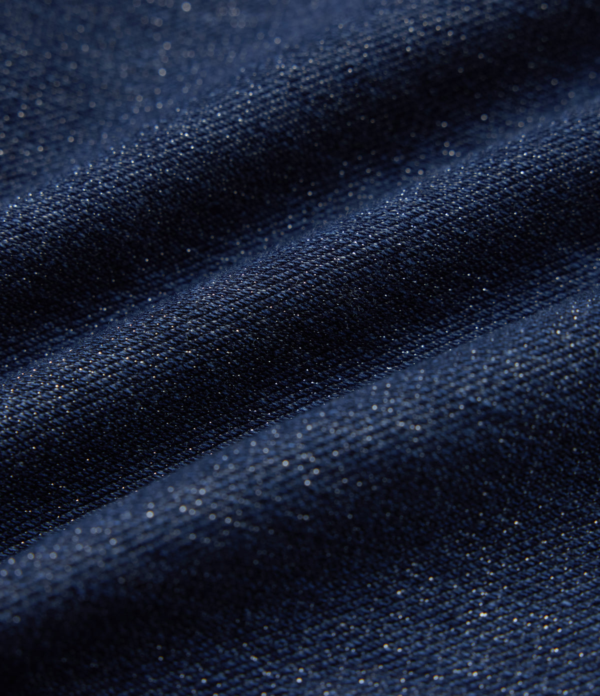High Waisted Straight Leg Sparkle Casual Jeans with Pockets — Estate Blue Denim — view 7