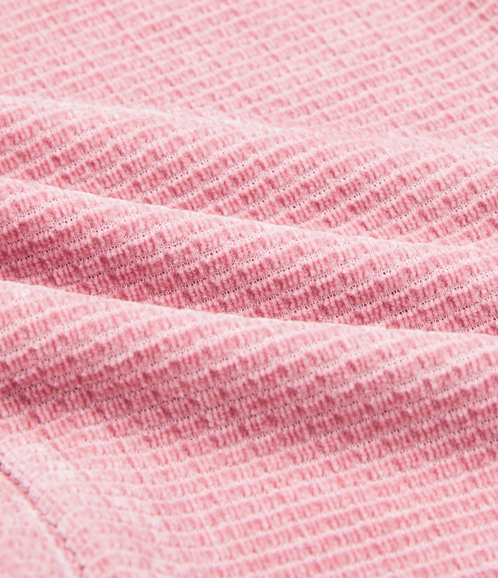 Tie Back Chenille Waffle Casual Dungarees with Pockets — Rose Elegance — view 8