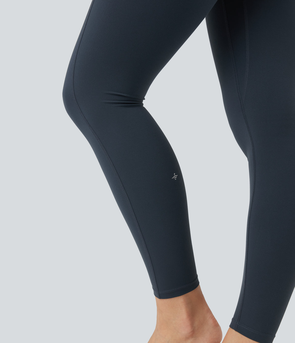 High Waisted Tummy Control Scrunch Shaping Yoga Leggings with Pockets — Carbon — view 6