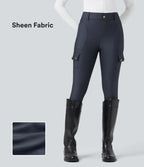 High Waisted Sheen 7/8 Leggings with Pockets — Blue Nights — view 1