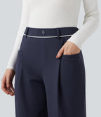Plush Thermal Mid Rise Straight Leg Work Trousers with Pockets — Overture — view 4