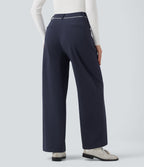 Plush Thermal Mid Rise Straight Leg Work Trousers with Pockets — Overture — view 2