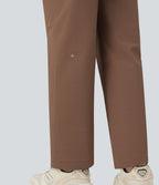 Durable Water Repellent Mid Rise Straight Leg Hiking Trousers with Pockets — Pecan Pie — view 6