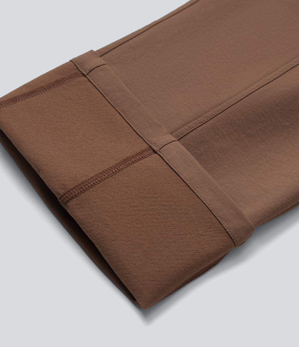 Durable Water Repellent Mid Rise Straight Leg Hiking Trousers with Pockets — Pecan Pie — view 8