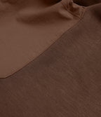 SpacerTek Hooded Drawstring Long Sleeve Mini Hiking Active Dress with Pockets — Cocoa Brown — view 8