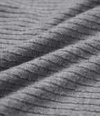 Ribbed Knit Hooded Long Sleeve Mini Fleece Hiking Active Dress with Pocket — Dark Mottled Grey — view 7