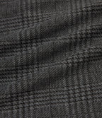 High Neck Sleeveless Bodycon Houndstooth Plaid Midi Work Dress — Charcoal Black Houndstooth Plaid — view 8