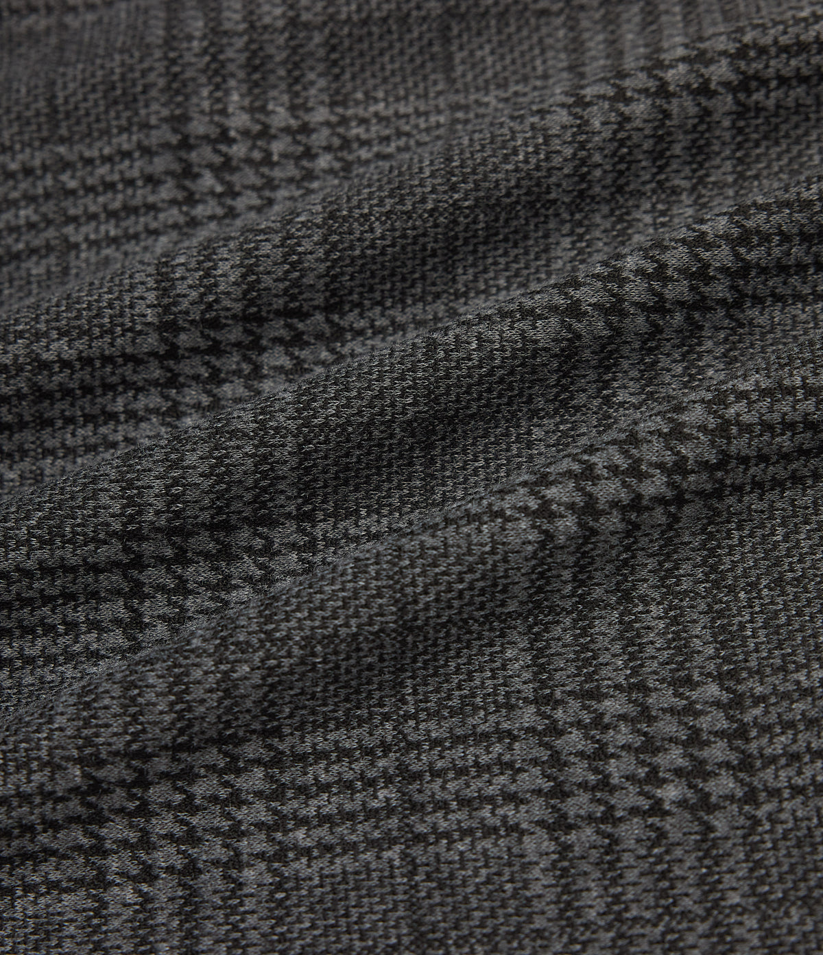 High Neck Sleeveless Bodycon Houndstooth Plaid Midi Work Dress — Charcoal Black Houndstooth Plaid — view 8