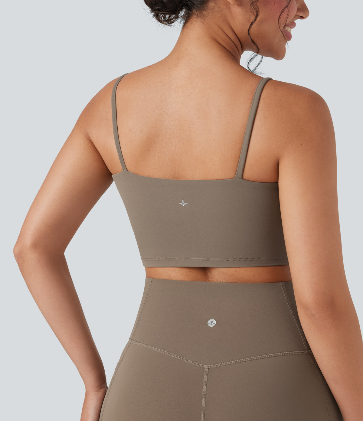 Cropped Yoga Tank Top — Dawn Brown — view 5
