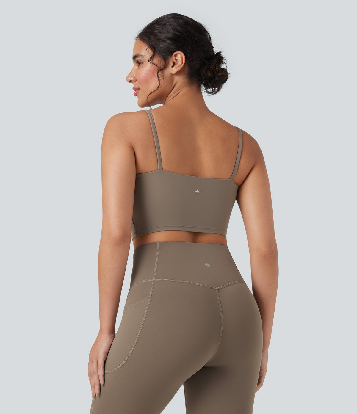 Cropped Yoga Tank Top — Dawn Brown — view 2