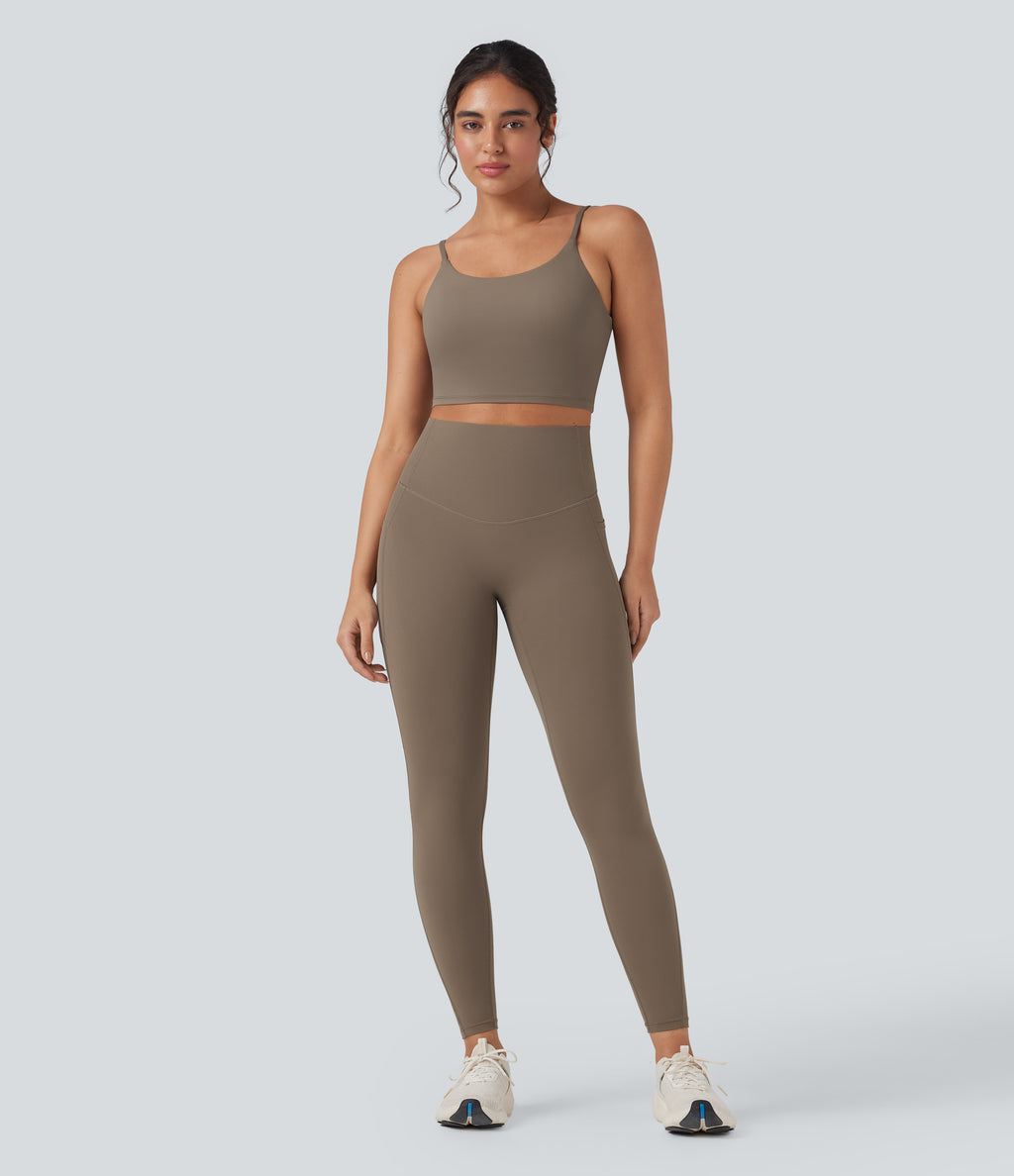 Cropped Yoga Tank Top — Dawn Brown — view 6