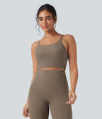 Cropped Yoga Tank Top — Dawn Brown — view 4