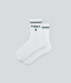 Letter Pickleball Crew Socks — White — view 1