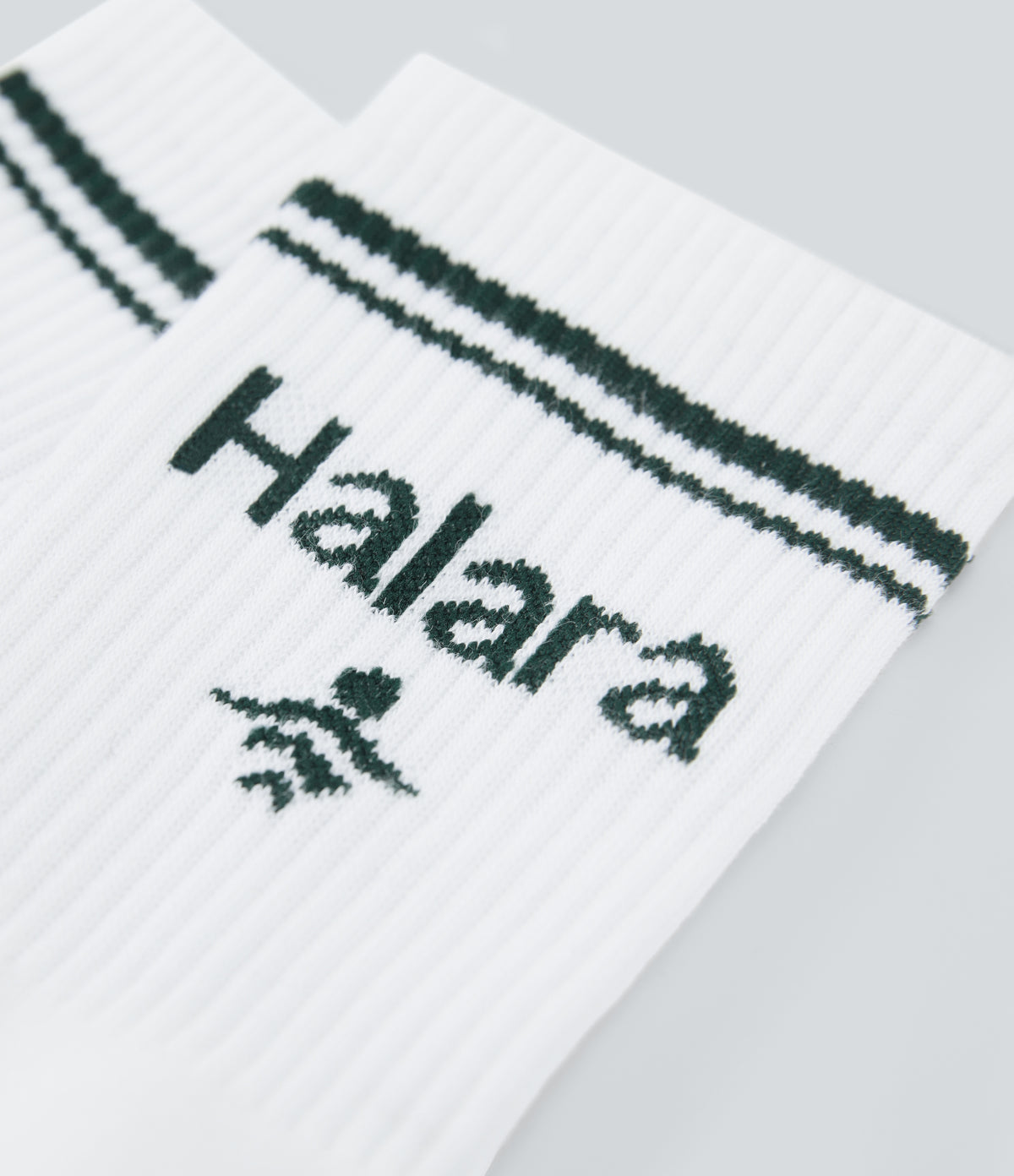 Letter Pickleball Crew Socks — White — view 3
