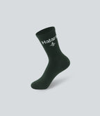 Letter Pickleball Crew Socks — Dark Green — additional view