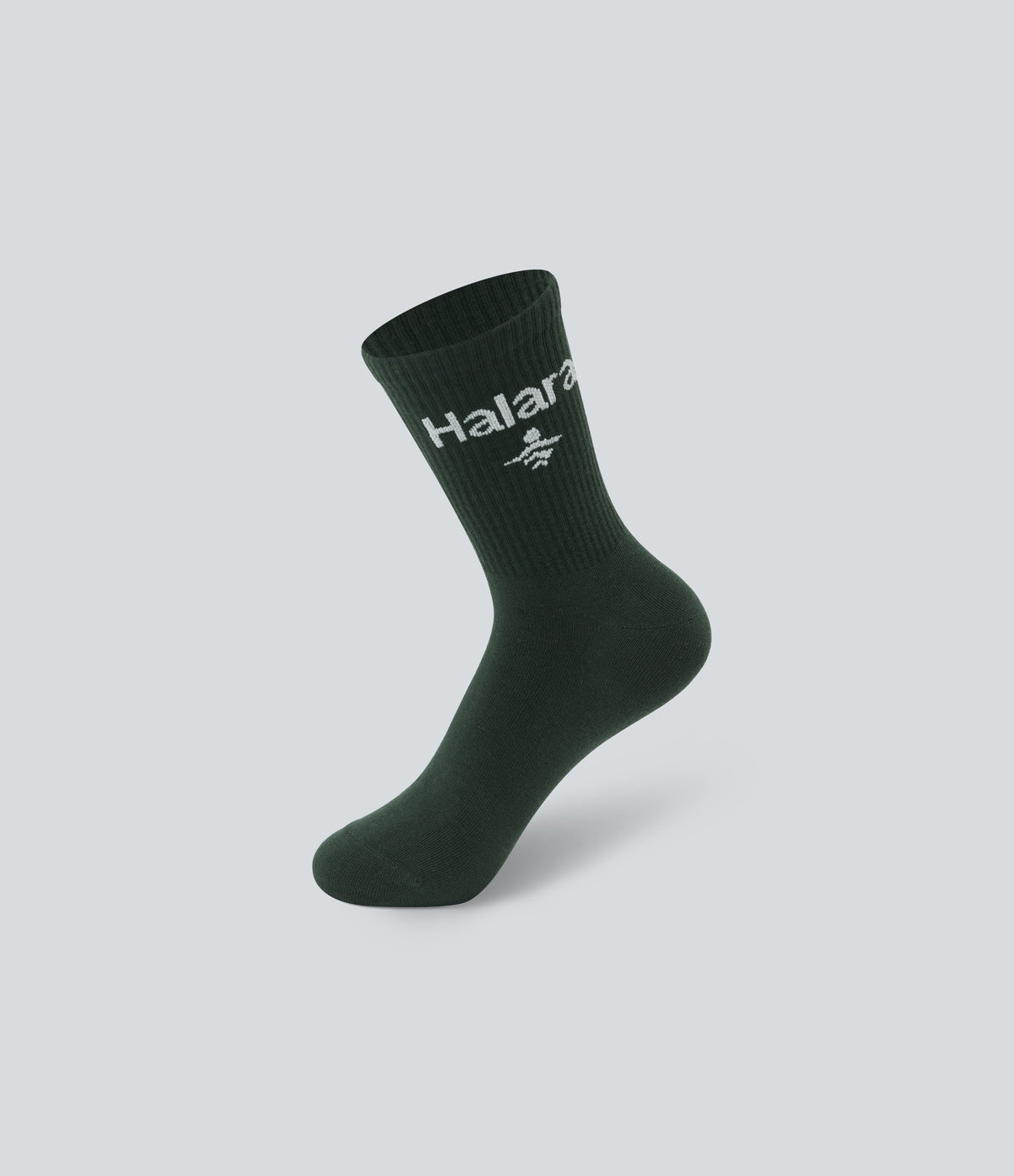 Letter Pickleball Crew Socks — Dark Green — additional view