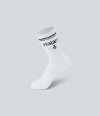 Letter Pickleball Crew Socks — White — view 2