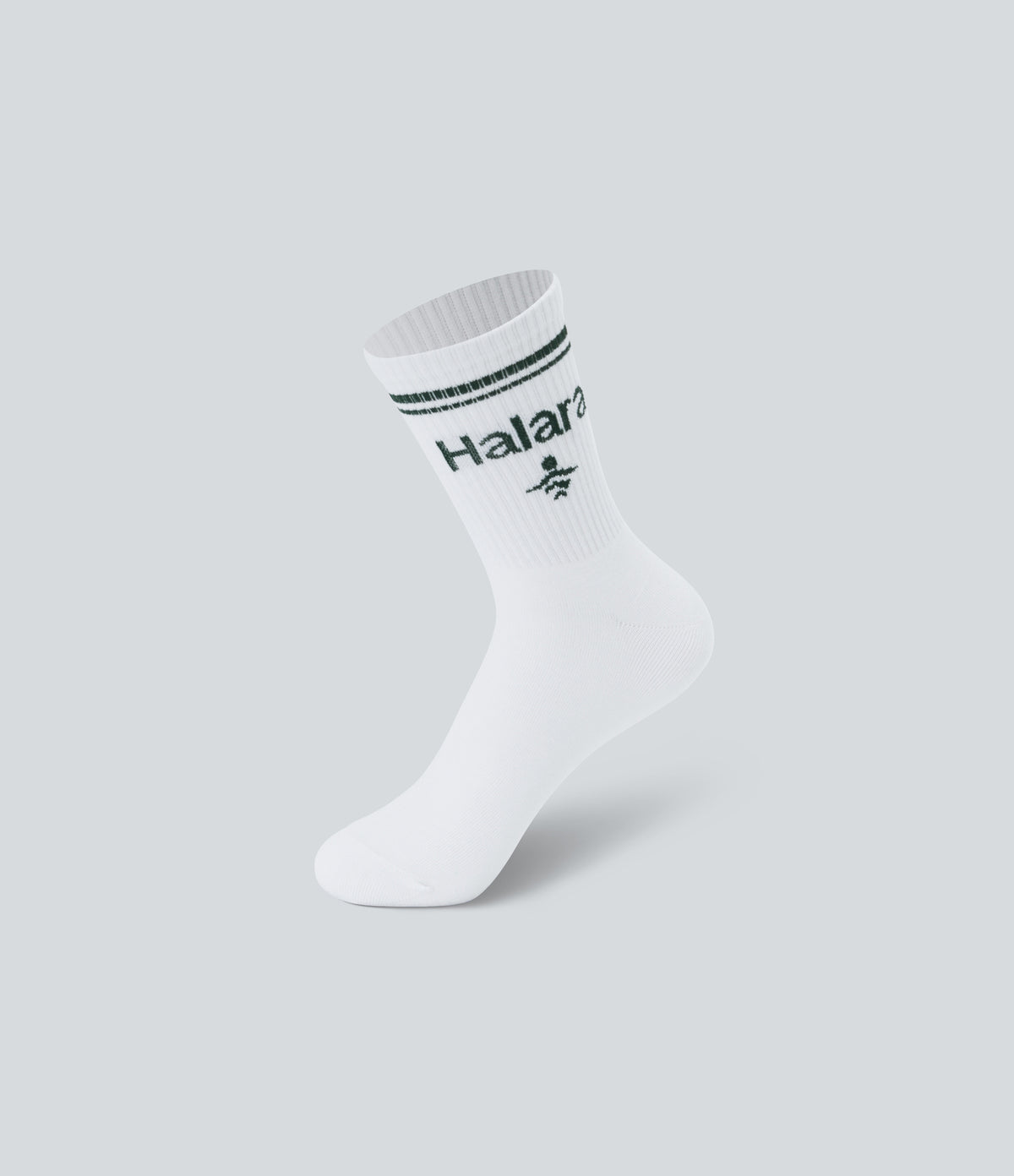 Letter Pickleball Crew Socks — White — view 2