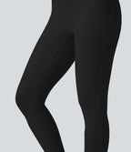 Airy Halter Tie Back Cut-out Scrunch Yoga Skinny Jumpsuit — Black — view 6