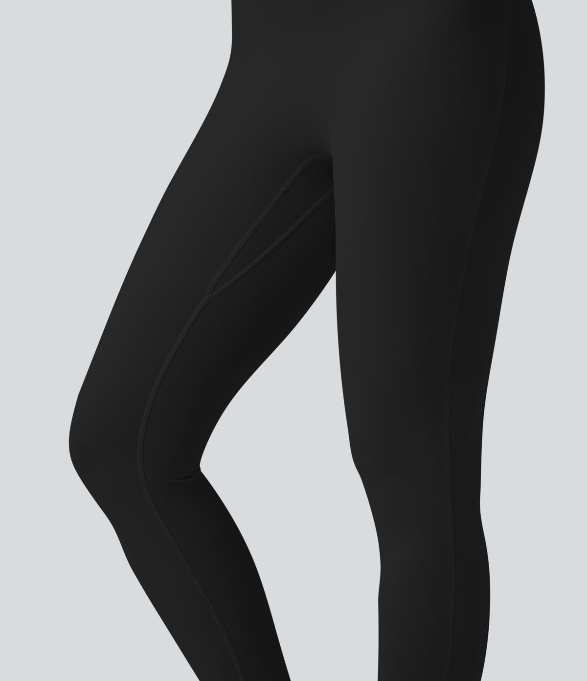 Airy Halter Tie Back Cut-out Scrunch Yoga Skinny Jumpsuit — Black — view 6