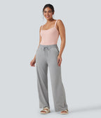 Ribbed Knit Square Neck Sleeveless Skinny Casual Bodysuit — Stardust Pink — view 8