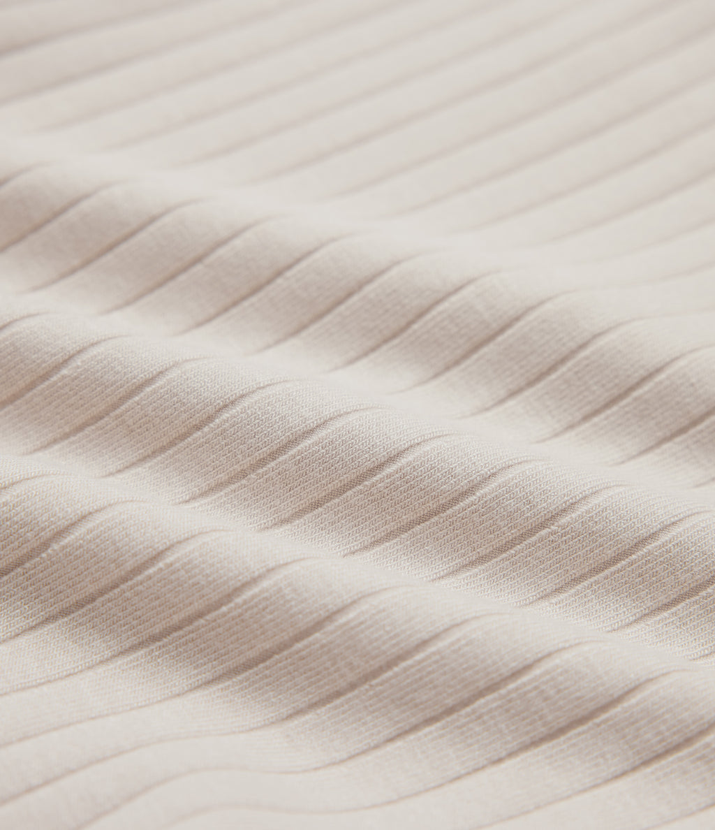 Ribbed Knit High Waisted Casual Trousers with Pockets — Turtledove — view 8