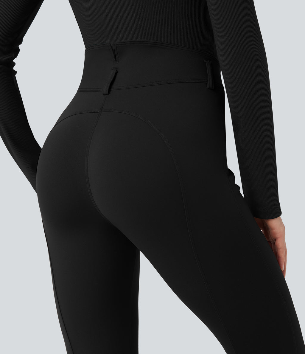 Mid Rise 7/8 Skinny Trousers with Pockets — Black — view 6