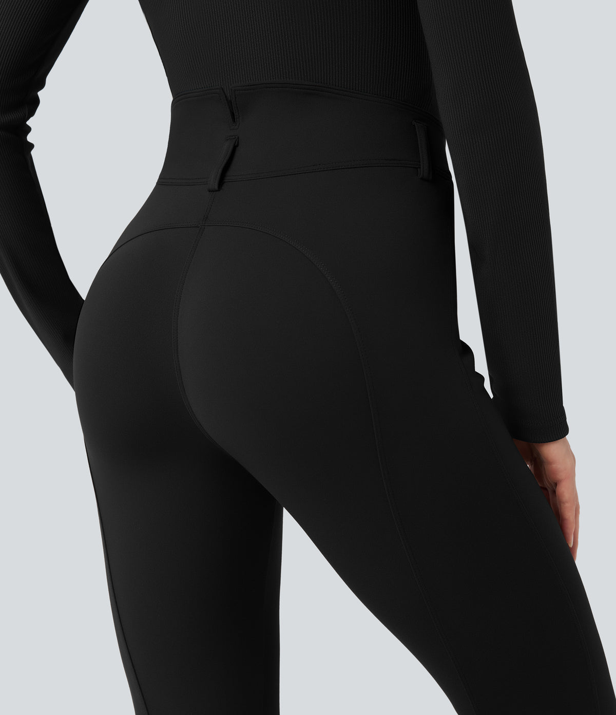 Mid Rise 7/8 Skinny Trousers with Pockets — Black — view 6