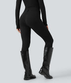 Mid Rise 7/8 Skinny Trousers with Pockets — Black — view 2