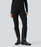 Mid Rise 7/8 Skinny Trousers with Pockets — Black — view 1