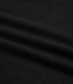 Scoop Neck Long Sleeve Thumb Hole Casual Wool-Blend Top — Black — view 6