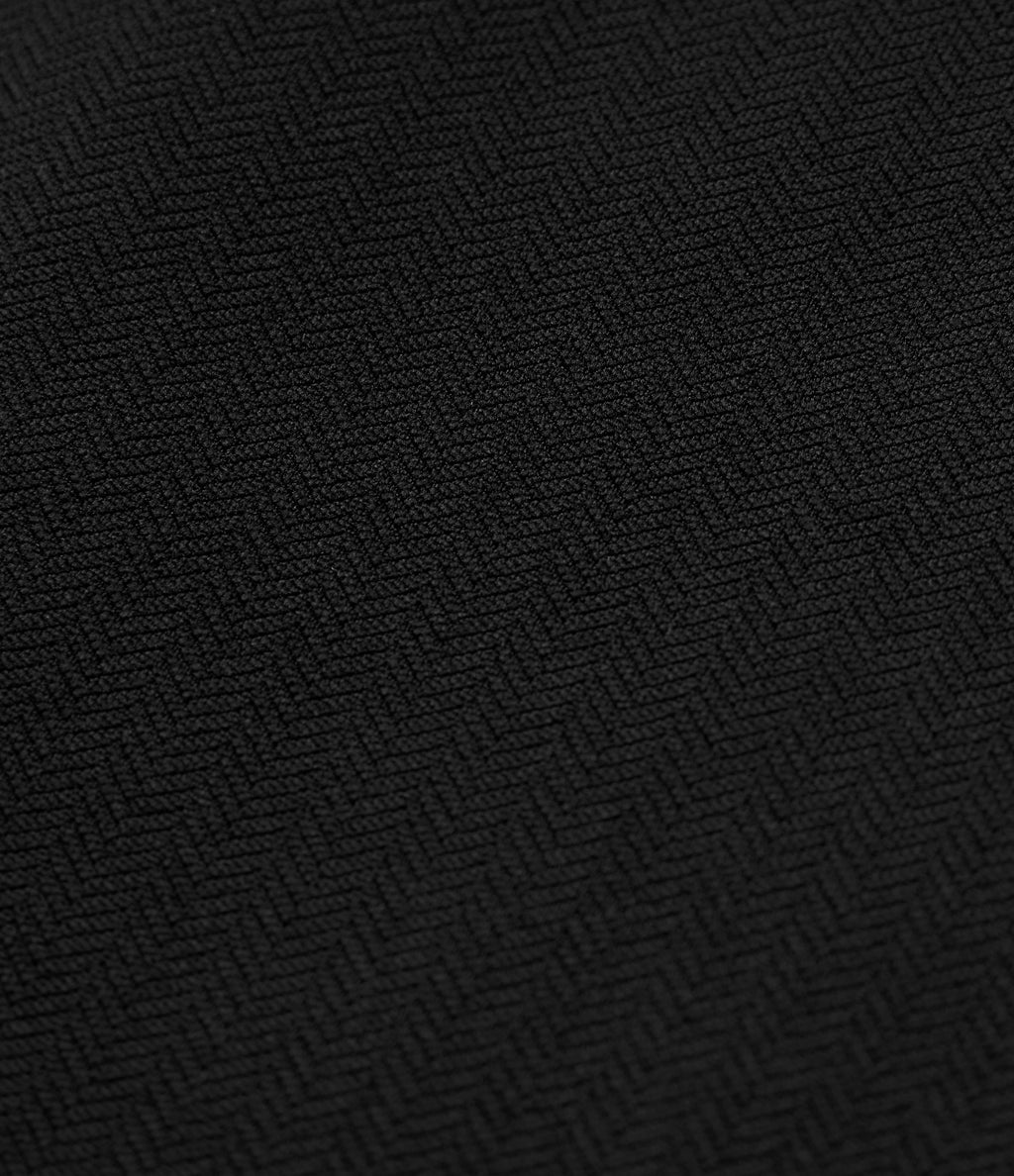 High Waisted Tummy Control Herringbone Work Flared Trousers with Pockets — Black — view 8