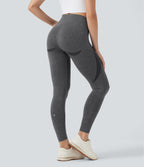 OneForm Seamless Flow High Waisted 7/8 Yoga Leggings — Castlerock — view 2