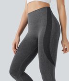 OneForm Seamless Flow High Waisted 7/8 Yoga Leggings — Castlerock — view 5