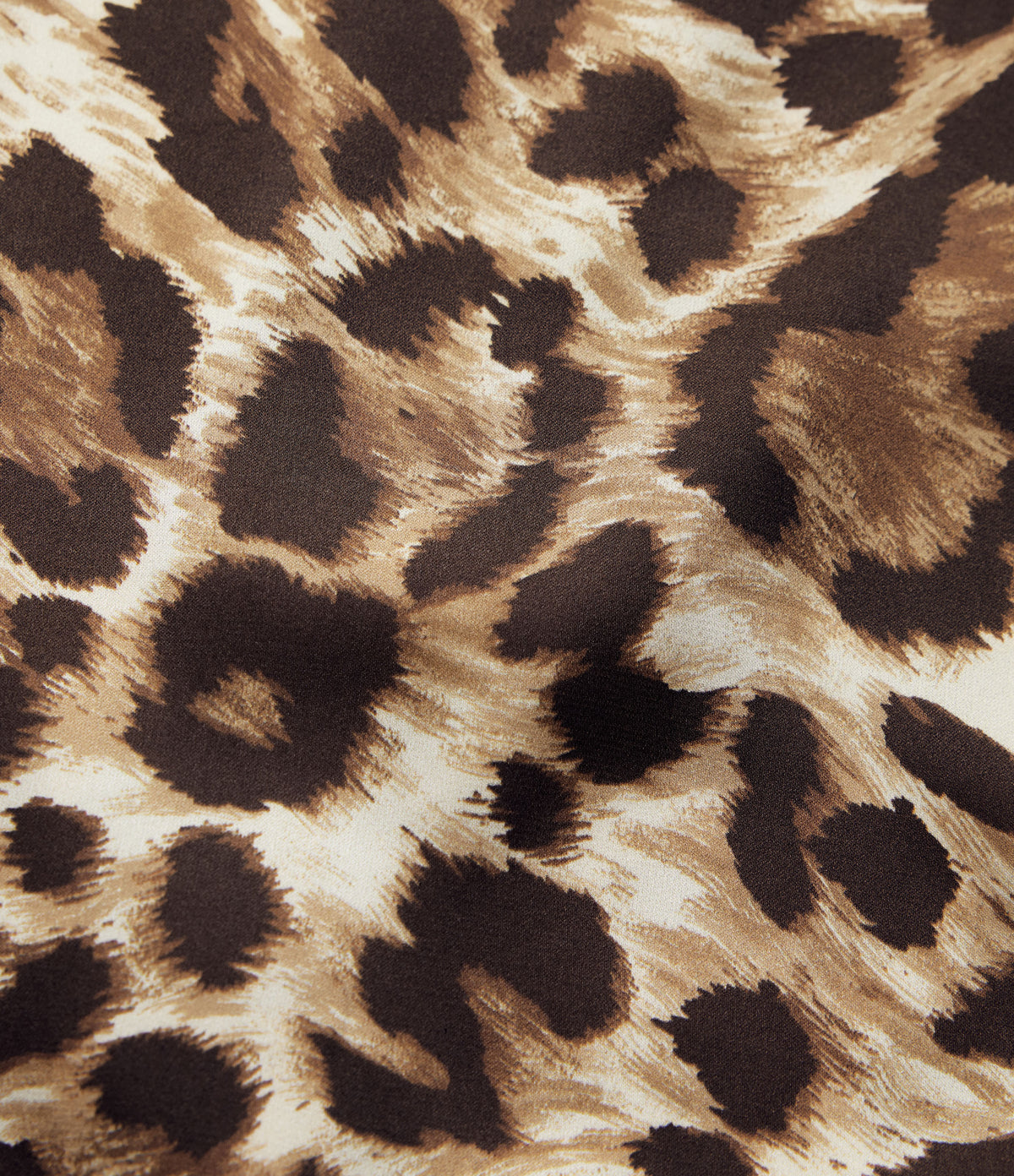 V Neck Long Sleeve Leopard Print Cropped Casual Blouse — Safari Leopard — view 7