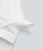 OneForm Seamless Flow Racerback Built-in Bra Yoga Tank Top — White — view 8