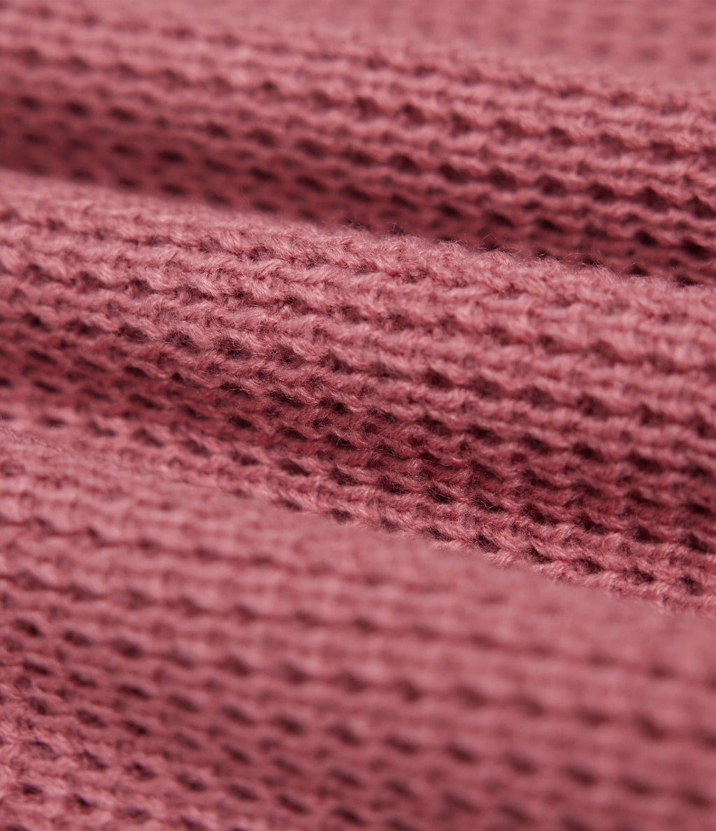 Hooded Drawstring Long Sleeve Casual Jumper — Dusty Rose — view 8