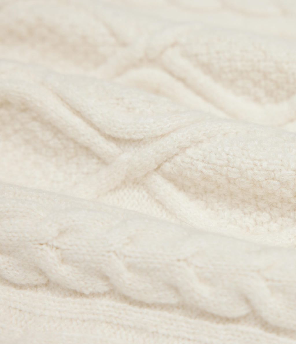 Round Neck Long Sleeve Casual Jumper — Tofu — view 6