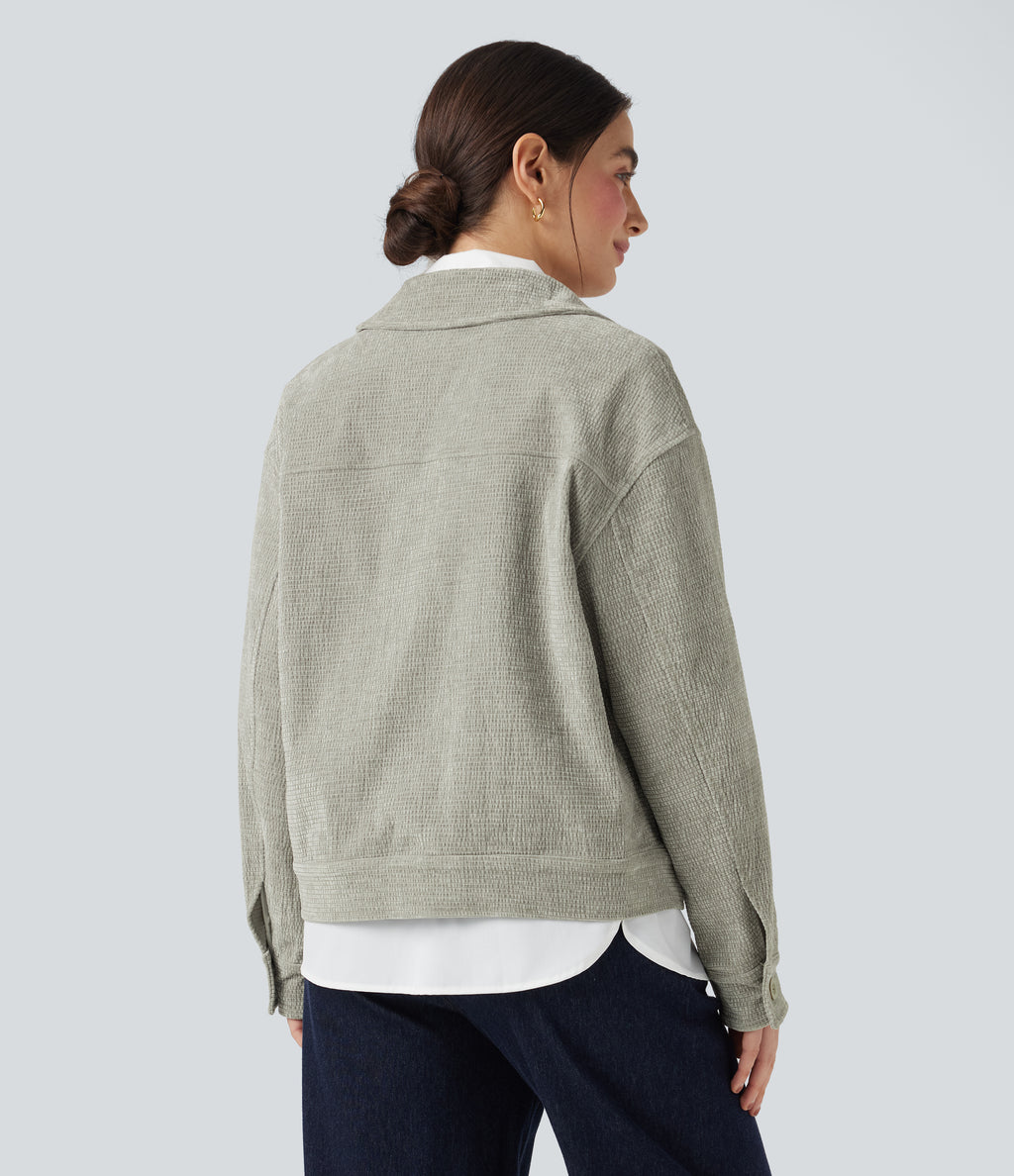 Long Sleeve Casual Jacket with Pockets — London Fog — view 2