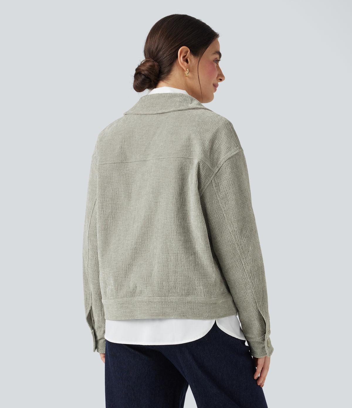 Long Sleeve Casual Jacket with Pockets — London Fog — view 2