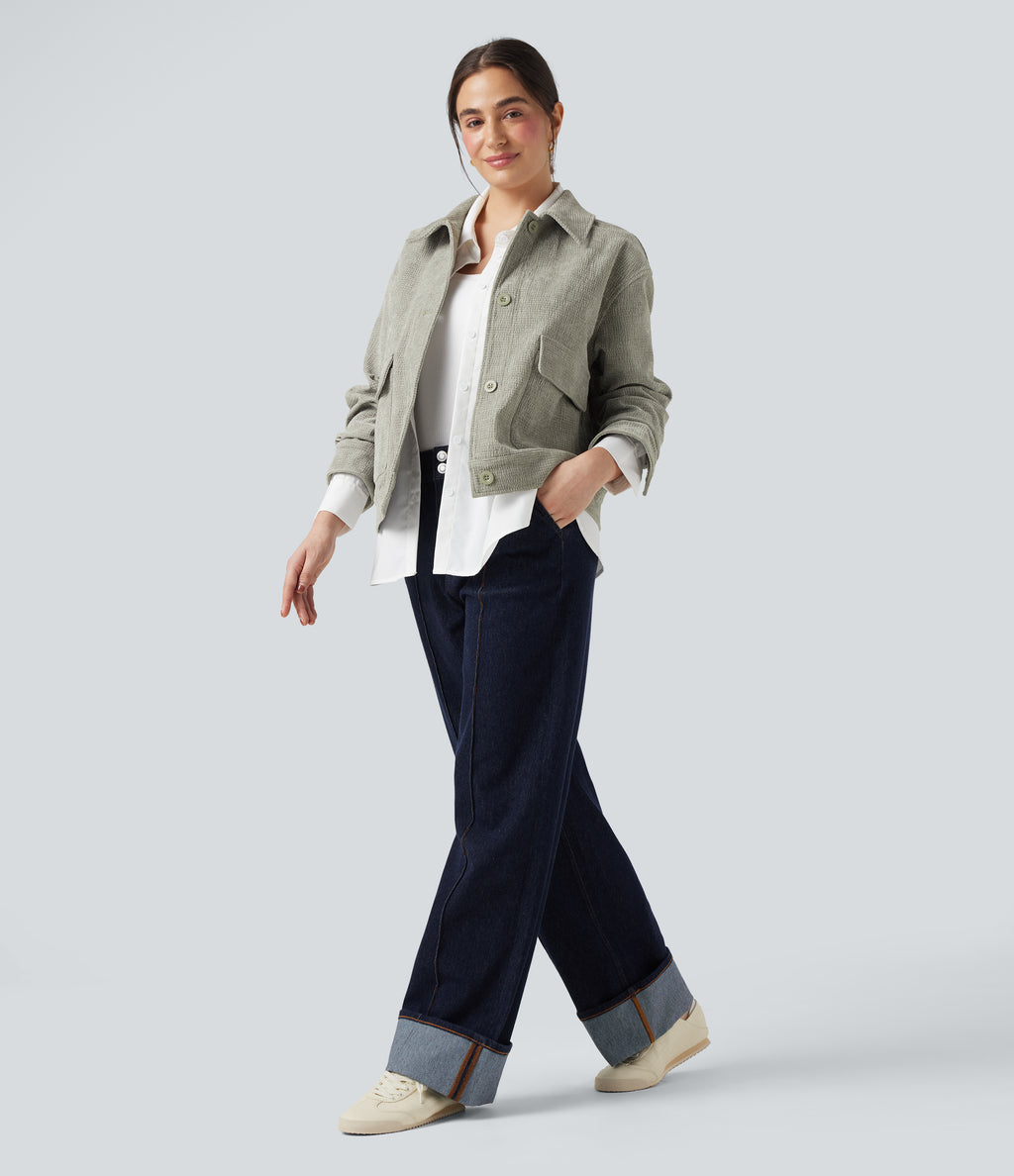 Long Sleeve Casual Jacket with Pockets — London Fog — view 7