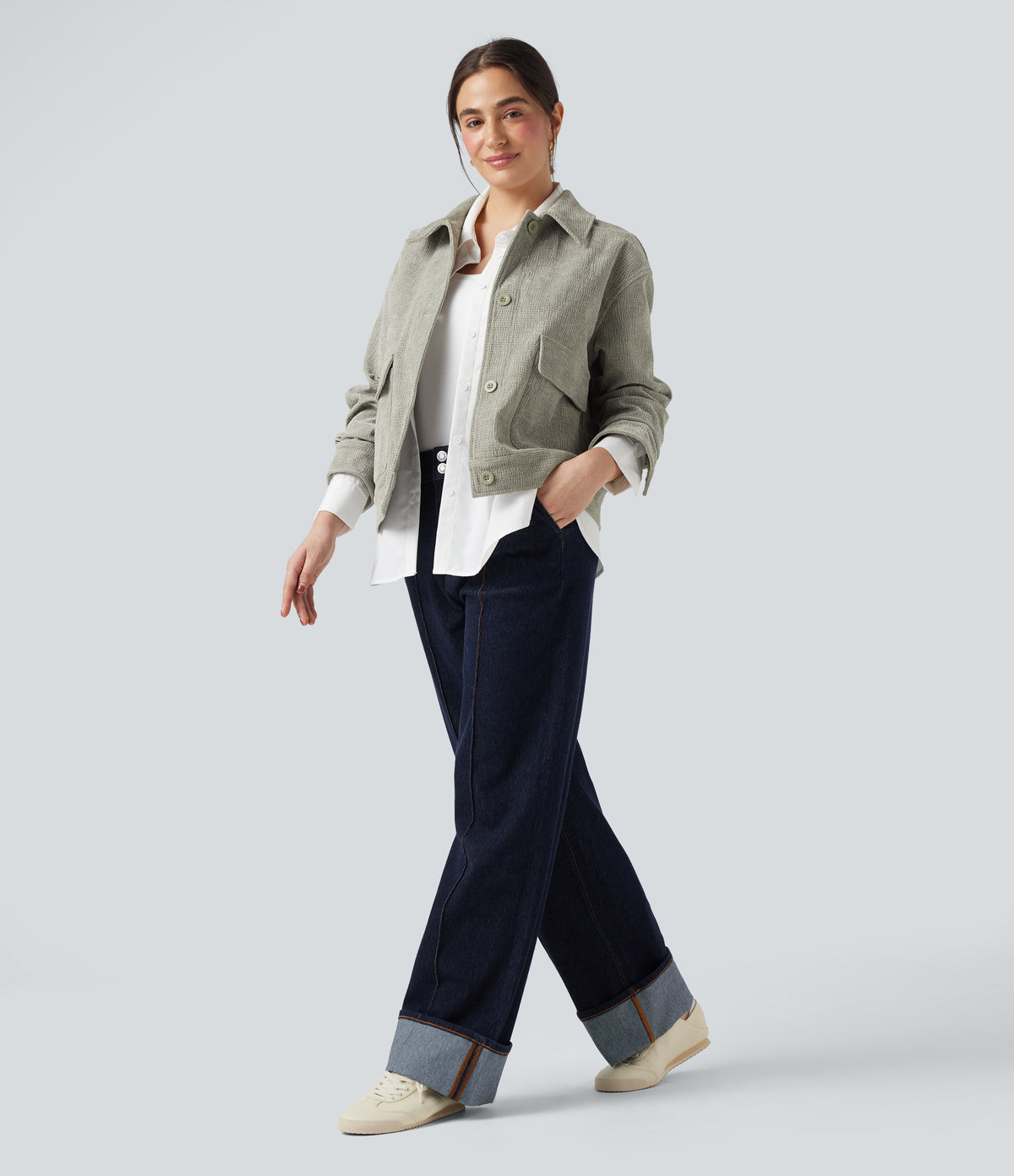 Long Sleeve Casual Jacket with Pockets — London Fog — view 7