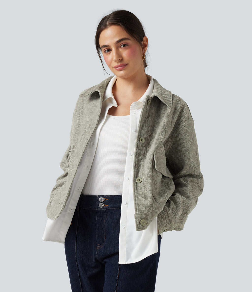 Long Sleeve Casual Jacket with Pockets — London Fog — view 3